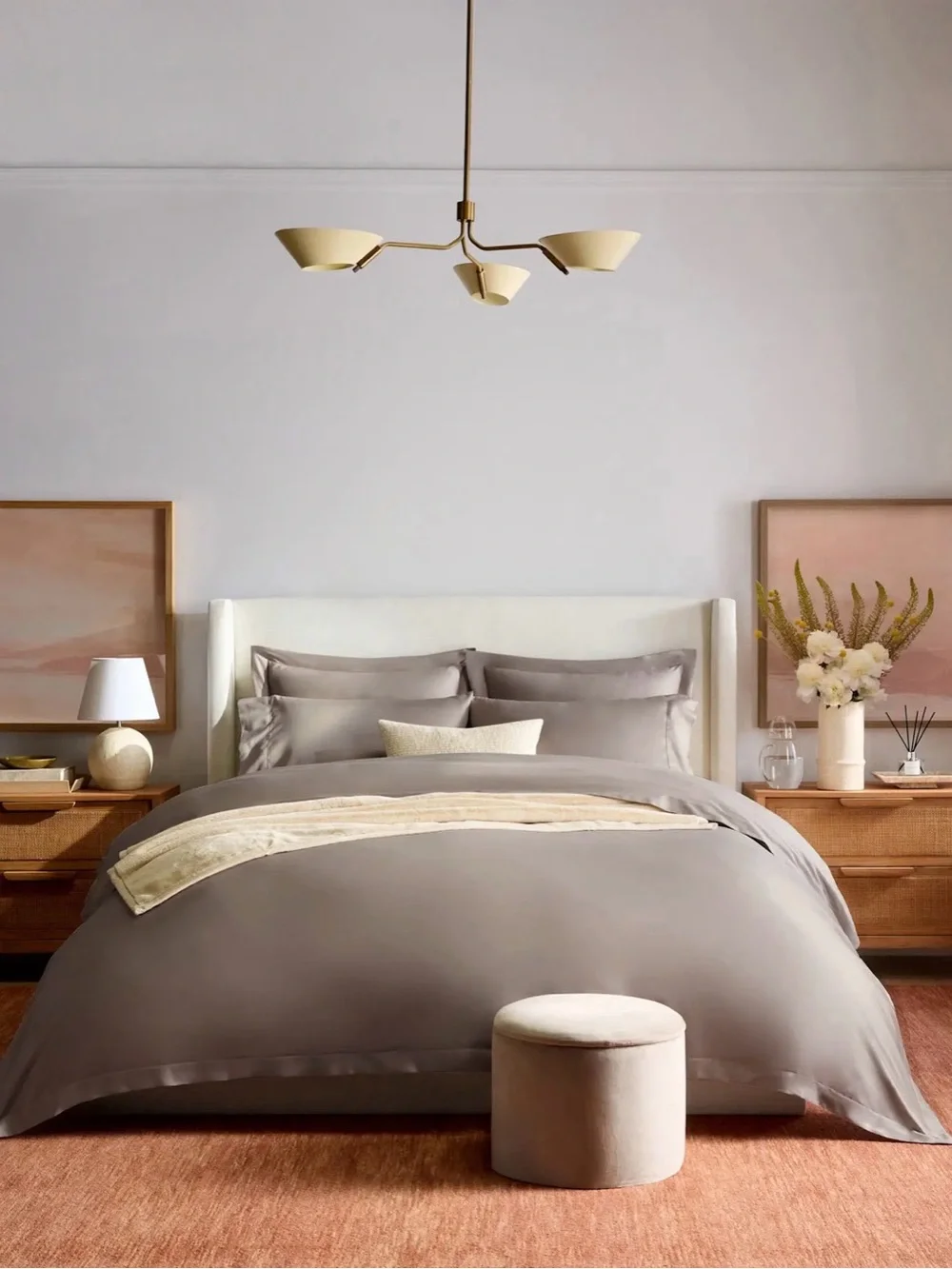 Quince Signature Giza Cotton Sateen Duvet Cover - King/Cali King - Stone